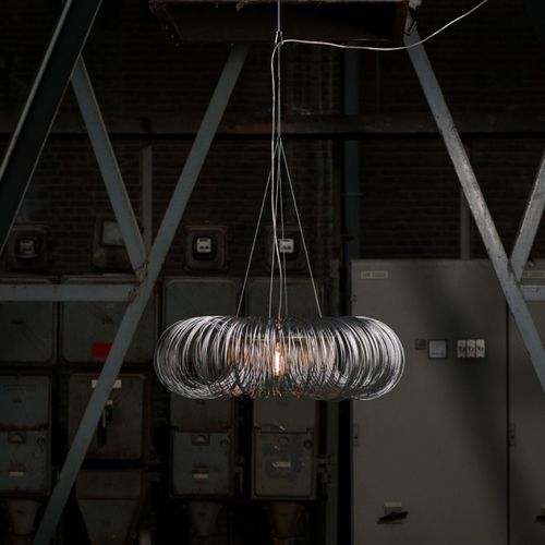 Lampada a sospensione - ROUNDABOUT - Quasar Holland - in nichel / contemporanea / con cavo