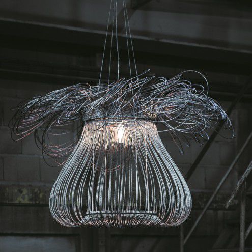 Lampada a sospensione - ANEMONE - Quasar Holland - in nichel / contemporanea / con cavo