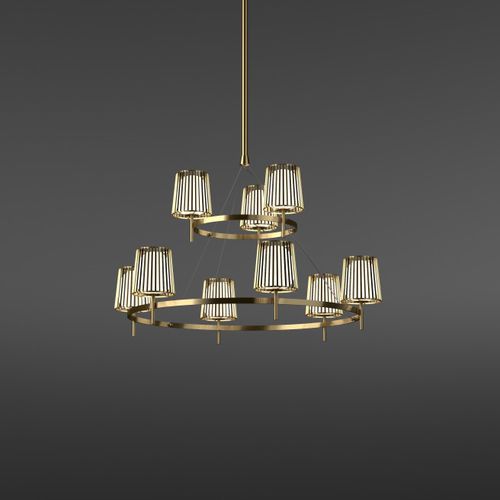 Lampadario contemporaneo - JULIA - Quasar Holland - in ottone / in acciaio inossidabile / contract