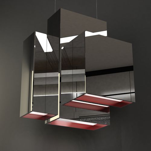 Lampada a sospensione - BLOX - Quasar Holland - in acciaio inossidabile / contemporanea / con cavo