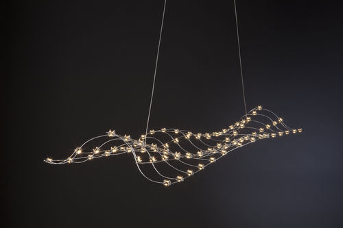 Lampadario design originale - ROSETTA - Quasar Holland - in nichel / in bronzo / contract