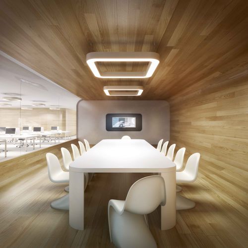 Luce a sospensione - QUANTUM - PROLICHT - LED / curva / quadrata