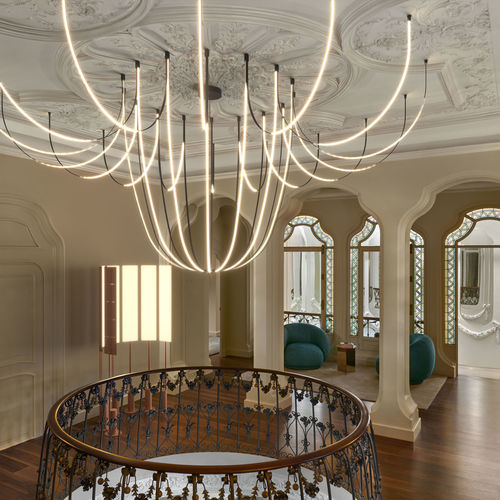 Lampadario contemporaneo - LOOP - PROLICHT - in policarbonato / in alluminio / contract