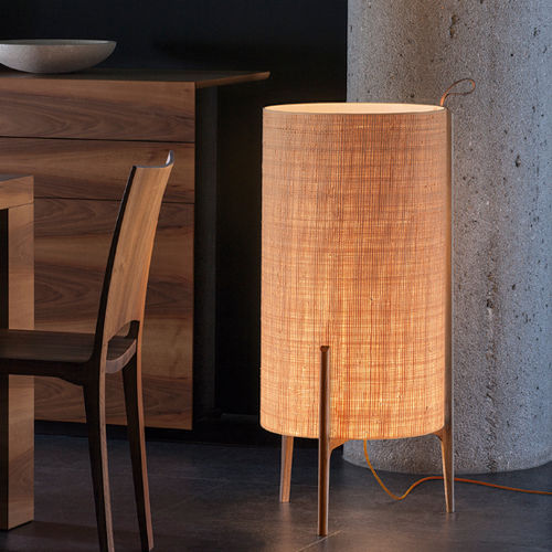 Lampada da pavimento - GRETA - Carpyen, - in lino / in raso / in rovere