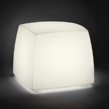 Pouf contemporaneo - LITE CUBE - Carpyen, - in polietilene / luminoso / da esterno