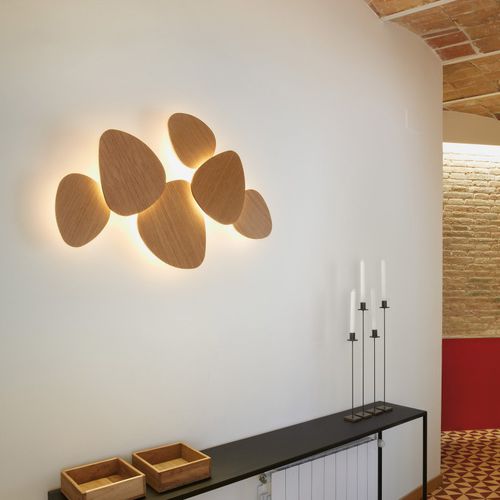 Applique contemporanea - TRIA SET 6 - BOVER Barcelona - da interno / in rovere / fissa