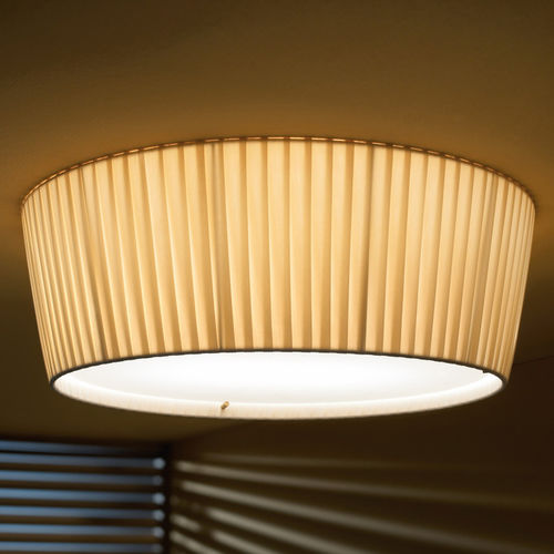 Plafoniera contemporanea - PLAFONET 60 - BOVER Barcelona - rotonda / in acciaio inossidabile / in cotone