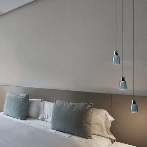Lampada a sospensione - DRIP/DROP S/03L - BOVER Barcelona - in vetro borosilicato / contemporanea / con cavo