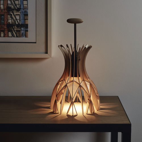 Lampada da tavolo - DOMITA M/36 - BOVER Barcelona - in alluminio / in legno / design originale