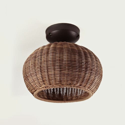 Plafoniera contemporanea - GAROTA PF/01 - BOVER Barcelona - rotonda / in polietilene / in rattan sintetico