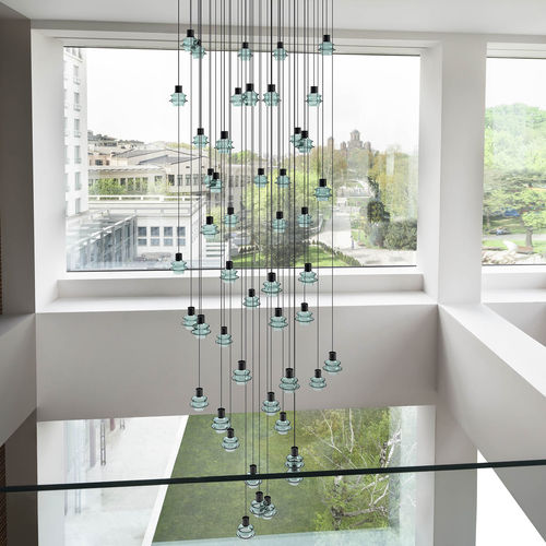 Lampada a sospensione - DRIP/DROP S/48L - BOVER Barcelona - in vetro soffiato / in vetro borosilicato / contemporanea