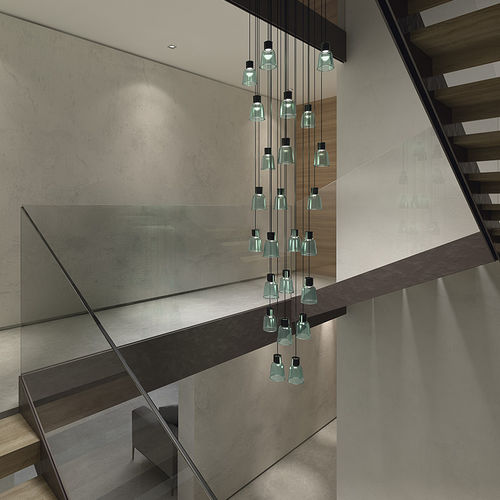 Lampada a sospensione - DRIP/DROP S/24L - BOVER Barcelona - in vetro borosilicato / contemporanea / con cavo