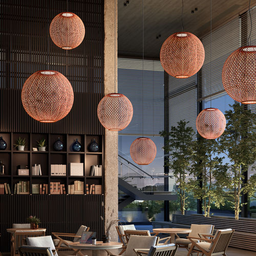 Lampada a sospensione - NANS S/60 - BOVER Barcelona - in alluminio / in acciaio inossidabile / in fibre sintetiche