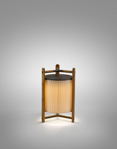 Lampada da tavolo - Kando M/40/R - BOVER Barcelona - in alluminio / in teak / in policarbonato