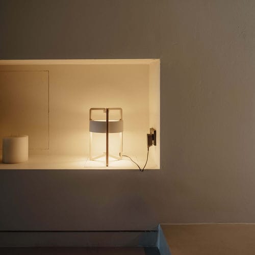 Lampada da tavolo - Vuota M/30 - BOVER Barcelona - in legno / contemporanea / con cavo