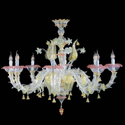 Lampadario in stile - Rezzonico - Arte di Murano - in metallo / in vetro di Murano / in oro