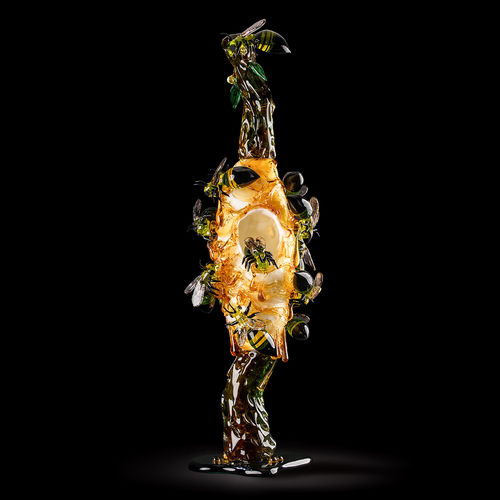 Scultura in vetro di Murano - 6087/1/COL - Arte di Murano - Made in Italy / su misura / a pavimento