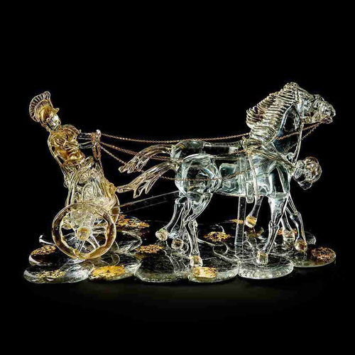Scultura in oro - 6017/1/COR - Arte di Murano - in vetro di Murano / in vetro soffiato / fatta a mano
