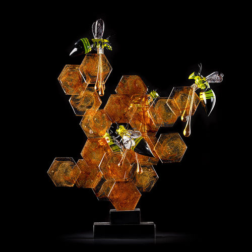 Scultura in vetro di Murano - 6071/3/COL - Arte di Murano - in vetro soffiato / fatta a mano / Made in Italy