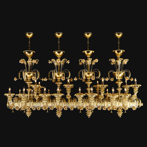 Lampadario design originale - 8225/16/8 - Arte di Murano - in vetro soffiato / in vetro di Murano / rettangolare