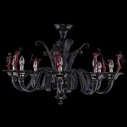 Lampadario design originale - 7996 - Arte di Murano - in vetro soffiato / in vetro di Murano / da 12 lampadine