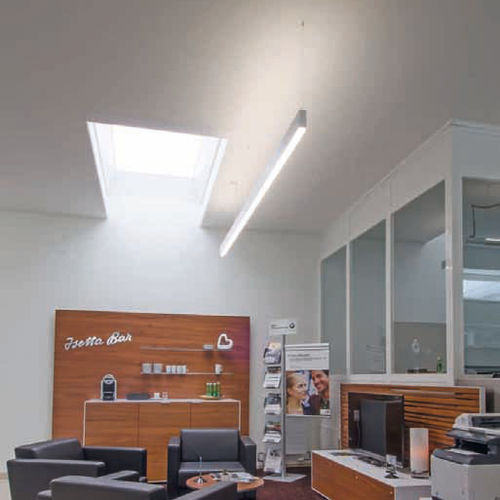 Luce a sospensione - P.DINDI  - planlicht - a lampada fluorescente / LED / lineare