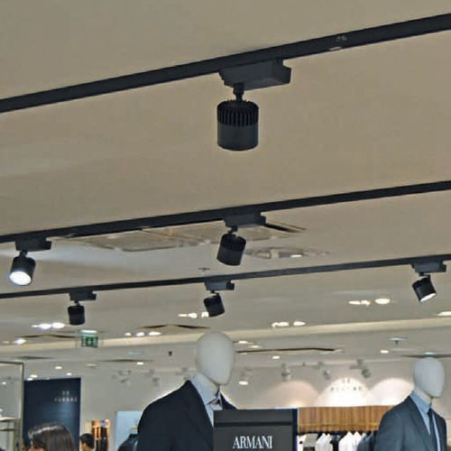 Faretti a binario LED - METEOR 3 - planlicht - tondo / in alluminio / contract