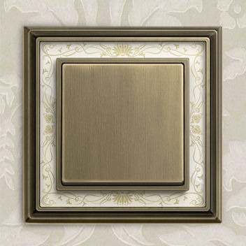 Interruttore a bascula - Busch-dynasty® - ABB Home and Building Automation - ad incasso / in ottone / contemporaneo