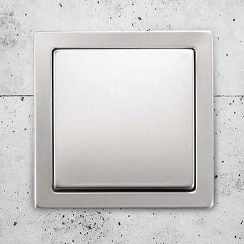Interruttore a bascula - pure  - ABB Home and Building Automation - ad incasso / in acciaio inossidabile / contemporaneo