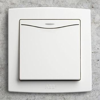 Interruttore a bascula - Concept bs - ABB Home and Building Automation - ad incasso / in policarbonato / contemporaneo