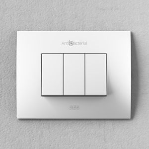 Interruttore a pulsante - Chiara - ABB Home and Building Automation - ad incasso / triplo / in cromo