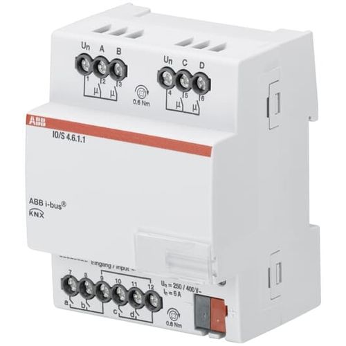 Attuatore di commutazione KNX - IO/S4.6.1.1 - ABB Home and Building Automation - su guida DIN / per uso residenziale / da interno