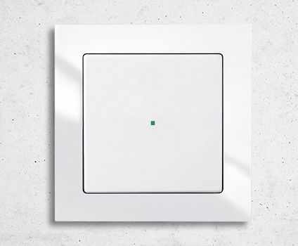 Interruttore per sistema domotico - Busch-axcent® - ABB Home and Building Automation - a pulsante / non incassato / doppio