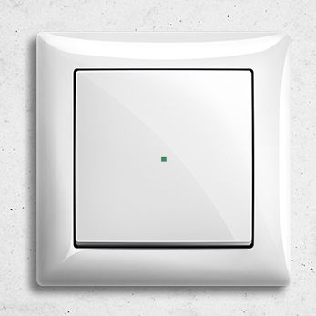 Interruttore per sistema domotico - Busch-balance® SI - ABB Home and Building Automation - a pulsante / non incassato / doppio