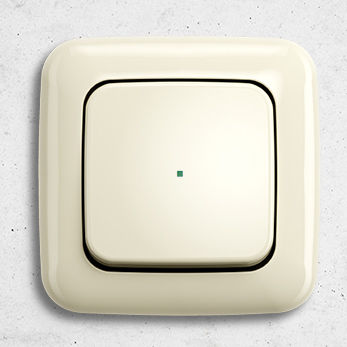 Interruttore per sistema domotico - Busch-Duro 2000® SI - ABB Home and Building Automation - a pulsante / non incassato / doppio