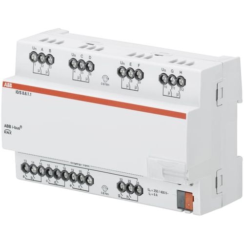 Attuatore di commutazione KNX - IO/S8.6.1.1 - ABB Home and Building Automation - su guida DIN / per uso residenziale / da interno