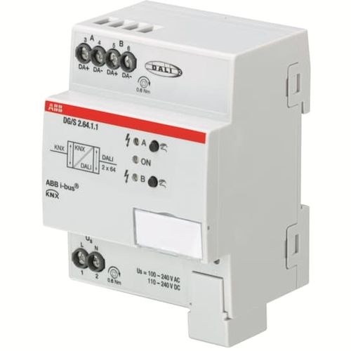 Modulo di interfaccia gateway - DG/S2.64.1.1 - ABB Home and Building Automation - su guida DIN / per sistema domotico / KNX