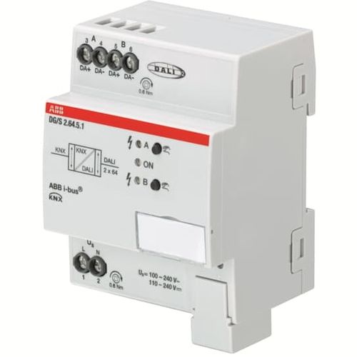 Modulo di interfaccia gateway - DG/S2.64.5.1 - ABB Home and Building Automation - su guida DIN / per sistema domotico / KNX