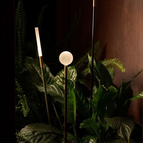 Lampioncino da giardino - LINFA O 80 - Lombardo - contemporaneo / in ottone / in PMMA