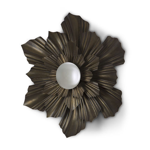 Specchio a muro - 50-3049 PAPAVERO - Christopher Guy - classico / esagonale / in ottone