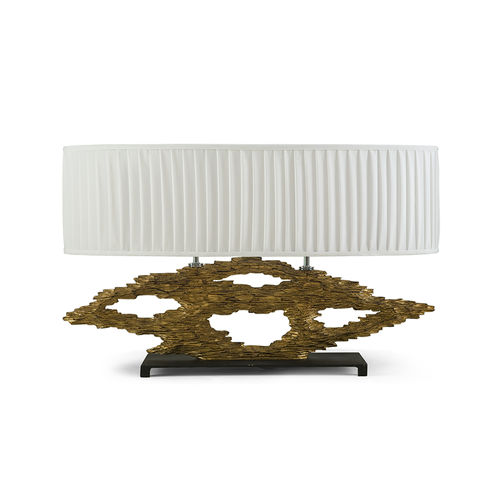Lampada da comodino - SAINT-HONOR&Eacute; - Christopher Guy - in seta / in mogano / design originale
