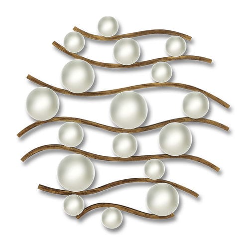 Specchio a muro - 50-2471 CLEMATIS - Christopher Guy - contemporaneo / rotondo / in legno dorato a foglia oro