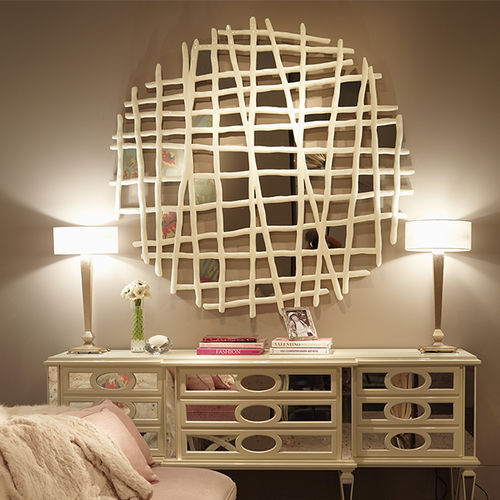 Specchio a muro - 50-2855 TWIG GRID - Christopher Guy - classico / rotondo / in legno di latifoglie