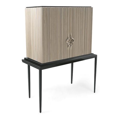 Mobile bar classico - 88-0010 CHEZ HARRODS - Christopher Guy - in mogano / in vetro / nero