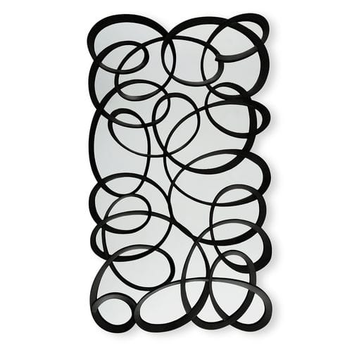 Specchio a muro - TORDU - Christopher Guy - design originale / rettangolare / in legno dorato a foglia oro