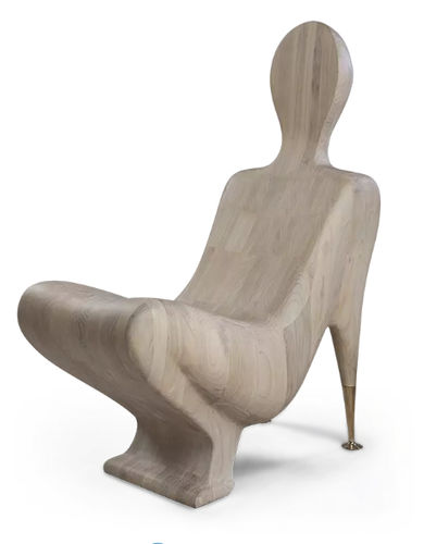 Poltrona contemporanea - LE LOTUS - Christopher Guy - in legno massiccio / in legno / con schienale alto