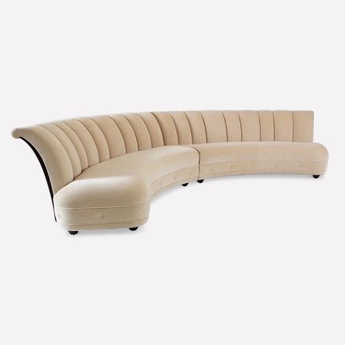 Divano a mezzaluna - JUMELLE - Christopher Guy - contemporaneo / in tessuto / beige