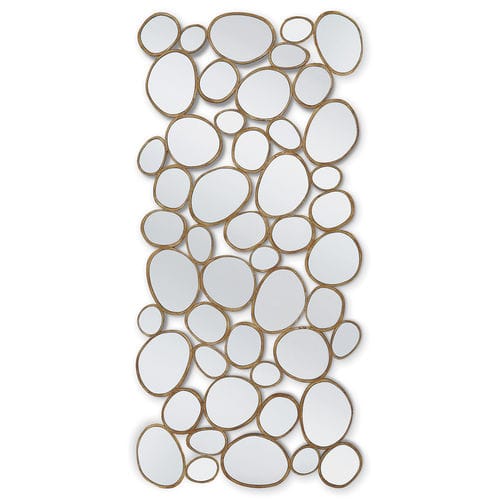 Specchio a muro - PEBBLE BEACH - Christopher Guy - contemporaneo / in legno dorato a foglia oro / dorato