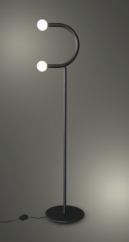 Lampada da terra - BLACK CAT  - Zefkilis Bros Co - Delight - in metallo / in vetro soffiato / contemporanea