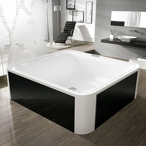 Vasca da bagno quadrata - ERGO+: 6444 - HOESCH - da appoggio / in acrilico / in vetro